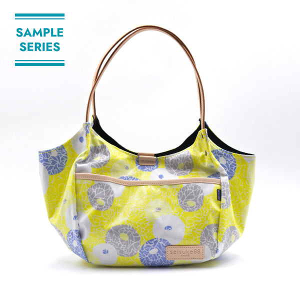 [ SAMPLE SERIES ] 丸底トートバッグ　万寿菊に菊の葉透かし